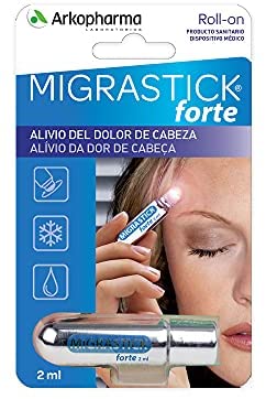 Arkopharma Migrastick Forte Roll On 2ml, para Aliviar y Calmar el Dolor De Cabeza, Migraña, Cefalea, Con Aceites Esenciales