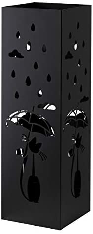 Paragueros Modernos Baroni Home Diseño Umbrella – Paragueros Originales Gris Paloma con Gancho y Bandeja de Goteo Extraíble para Decorar el Hogar y la Oficina 15,5x15x49 cm