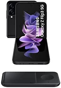 Samsung Galaxy Z Flip3 5G – Plegable, pantalla 6,7” (AMOLED FHD+, 8GB RAM + 256GB almacenamiento, doble cámara trasera, 3300 mAh carga rápida 25W) Beige [Versión ES] + Wireless Charger Dúo