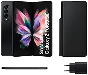 Samsung Galaxy Z Fold3 5G – Teléfono móvil sin tarjeta SIM, Android, Plegable, Smartphone, 256 GB, Negro + Note Pack (Version ES)