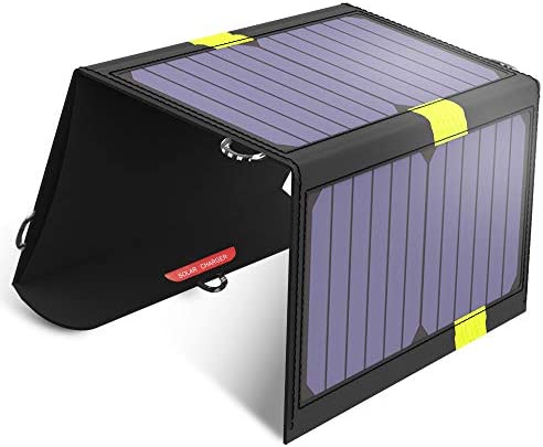X-DRAGON 20W Cargador Solar portátil 2 Puertos USB a Prueba de Agua, IPX4, Panel Solar Plegable Panel Solar USB para teléfono Inteligente, Tableta, Exterior, Camping