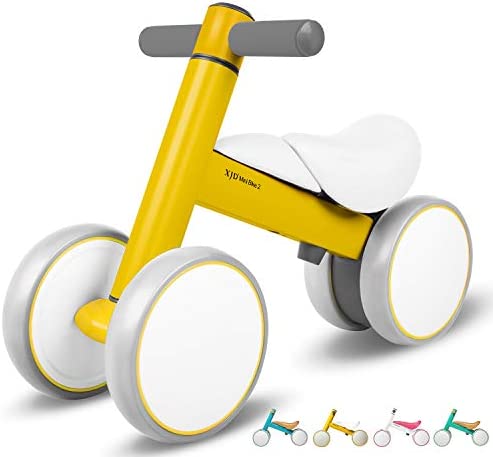 XJD Bicicleta de Equilibrio para Bebés 10-36 Meses sin Pedales con 4 Ruedas Ultraligera y Primera Bicicleta de Juguete para Niños Pequeños
