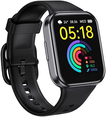 Smartwatch Hombre, Reloj Inteligente Hombre Mujer, 1.69'' Impermeable IP67 Pulsera Actividad Inteligente con Pulsómetro, Monitor de Sueño, Podómetro, Oxígeno Sanguíneo,Reloj Deportivo para iOS Android