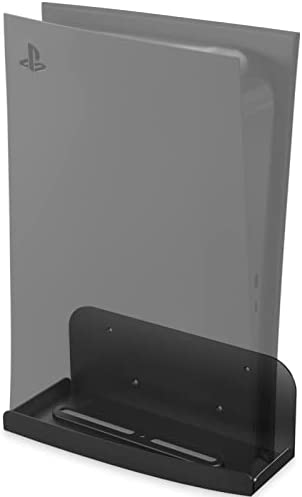 sciuU Soporte de Pared compatible con Consola PS5 Playstation 5, Placa de Metal Engrosado de Alta Resistencia, Metálico Accesorios Soporte Vertical con Rejillas de Ventilación para PS5 Console, Negro