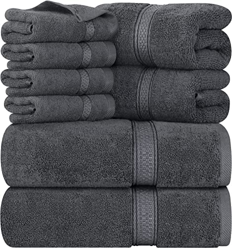 Utopia Towels – Juego de Toallas Premium de 8 Piezas; 2 Toallas de baño, 2 Toallas de Mano y 4 toallitas – Algodón – Calidad del Hotel, súper Suave y Altamente Absorbente (Turquesa)