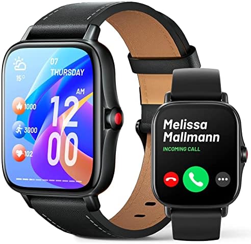 Reloj Inteligente Hombre con Llamadas y Voz de Alexa, WhatsApp Notificaciones, 1.8" Smartwatch Hombre con SpO2/Pulsómetro/Monitor de Sueño, 100 Modos Deportes, IP68 Pulsera Hombre para iPhone Android