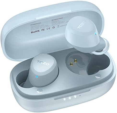 TOZO Auriculares Inalámbricos, A1 Mini Auriculares Bluetooth 5.3 con HD Micrófono, Cascos Inalambricos Bluetooth Sonido Inmersivo, Reproducción 32H, (Compatible para Orejas pequeñas), Rosa Dorado