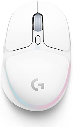 Logitech G G705 Ratón Inalámbrico Para Gaming, Iluminación LIGHTSYNC RGB Personalizable, Inalámbrico LIGHTSPEED, Conectividad Bluetooth, Ligero, PC/Mac/Portátil – Blanco