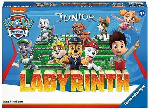 Ravensburger – Paw Patrol Junior Labyrinth, Juegos de Mesa Laberinto, De 2 a 4 Jugadores, 4+ Años
