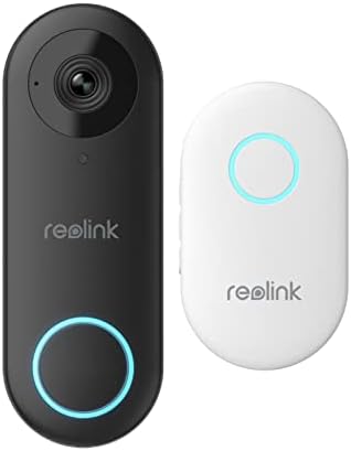 Reolink Video Doorbell cámara PoE Chime, cámara súper HD 5MP Exterior, visión Diagonal 180°, Audio bidireccional, detección de Personas, Impermeable, alertas, Funciona con NVR