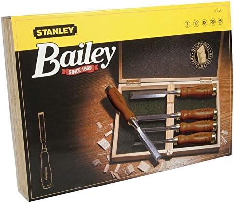 Stanley 2-16-217 – Cinceles bailey, set de 5 (6, 10, 15, 20, 25 mm)