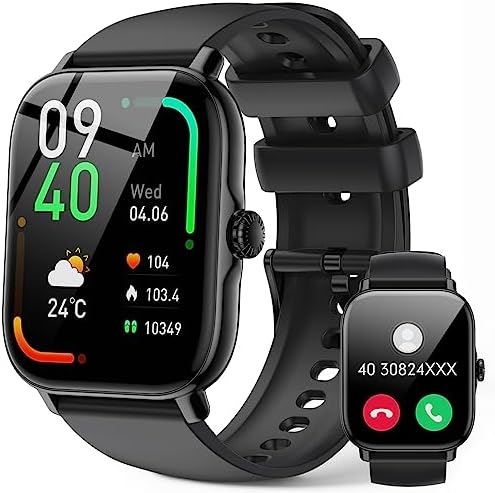 Smartwatch Hombre,1.85"Reloj Inteligente Hombre con Llamadas Bluetooth y Whatsapp Notificación-Impermeable IP68,Oxígeno Sangre, Frecuencia Cardíaca, Sueño,Podómetro,Reloj Inteligente para Android iOS