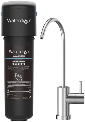 Waterdrop 10UB Sistema de Filtro de Agua Inferior con Grifo Dedicado, Certificado NSF/ANSI 42, 30.000 Litros Sistema de Filtrado de Agua, Reduce 99,99% el Plomo, el Cloro, el Mal Sabor