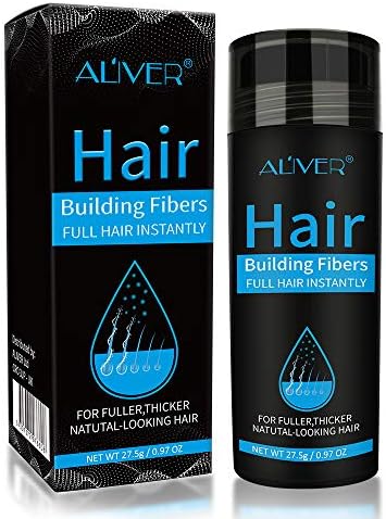 Al'iver Fibras capilares unisex para pérdida de cabello. Spray en polvo. Marrón oscuro. 27,5 g