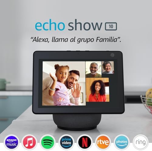 Echo Show 10 (3.ª generación)Pantalla inteligente HD con movimiento y Alexa, Antracita