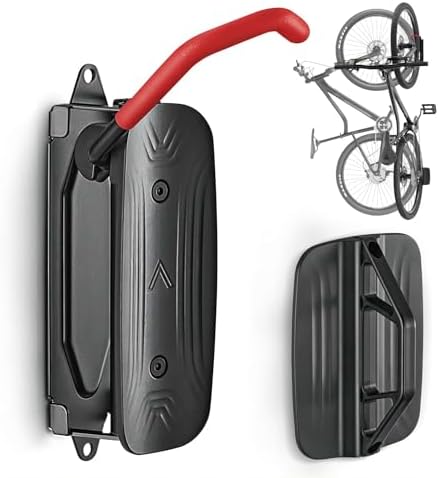 Mimoke Soporte de pared giratorio para bicicleta vertical – Soporte de pared para el garaje – MTB y bicicleta de carretera